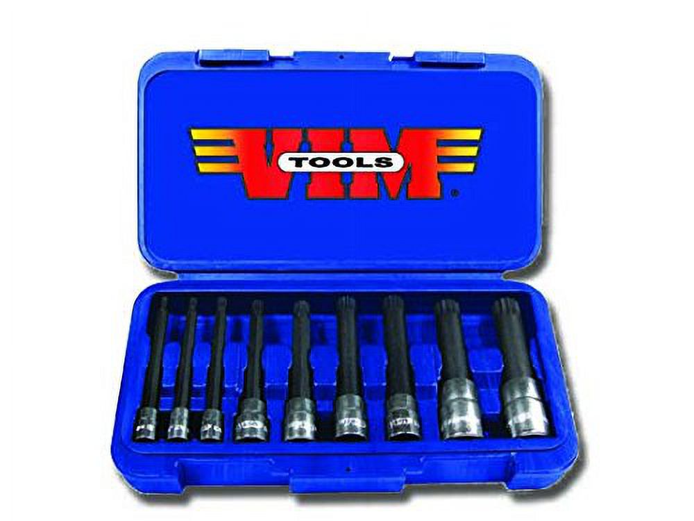 Vim Tools VIMXZN400100 9 Pc. 4" Long Xzn Triple Square Driver Set W