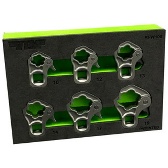 Vim Tools VMRFW100 6 Piece 3/8" Drive RatchetingFlare Nut Set