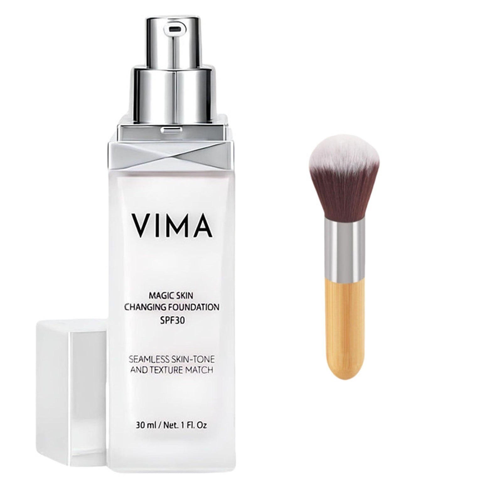 Vima Color Changing Foundation with Sunscreen for Fragrance-free - Paraben-Free and Vegan Makeup Lightweight, Long-Lasting Coverage 1 fl oz Makeup Organizers