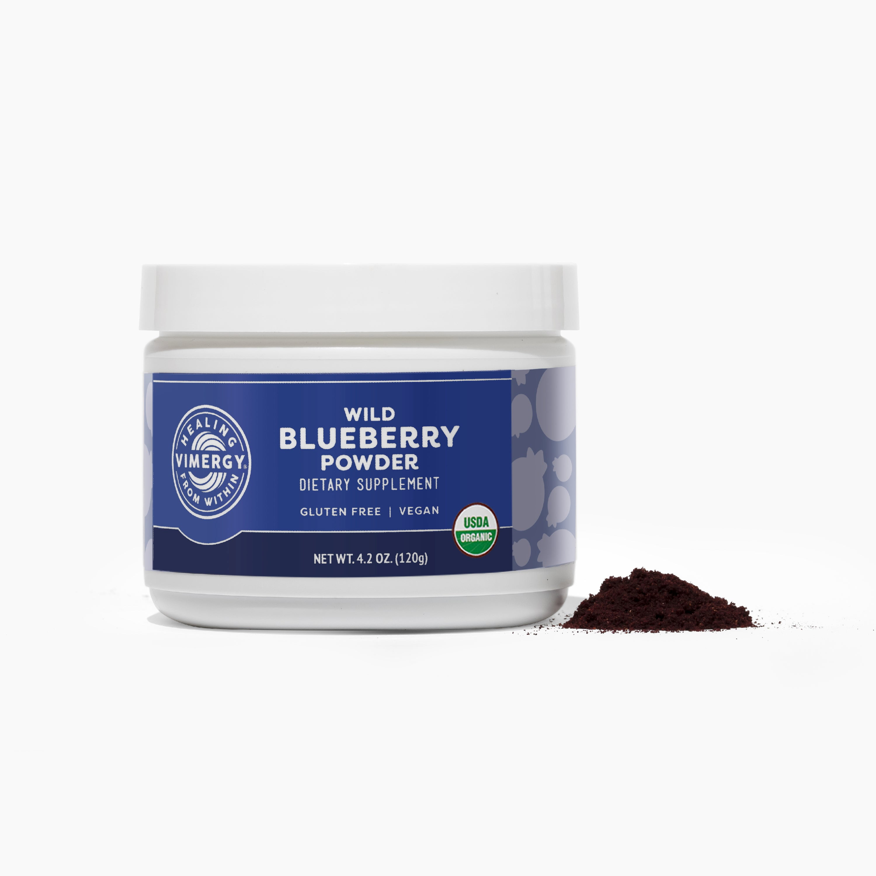Vimergy USDA Organic Wild Blueberry Supplement Powder, Trial Size 30 Servings