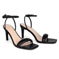 thumbnail image 1 of Vimisaoi Slingback Sandals for Women Heeled Sandal Open Square Toe Ankle Strap Stiletto High Heel Fashionable Party Bridal Wedding Daily Wear Dress Pumps Summer Sandals, 1 of 6