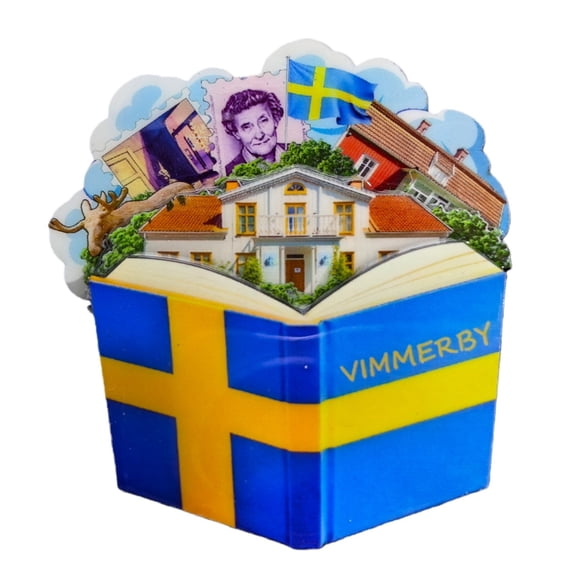 Vimmerby Sweden 3D Fridge Magnet Souvenir Gift,Wood Handmade Vimmerby Refrigerator Magnet Home Decoration Collection