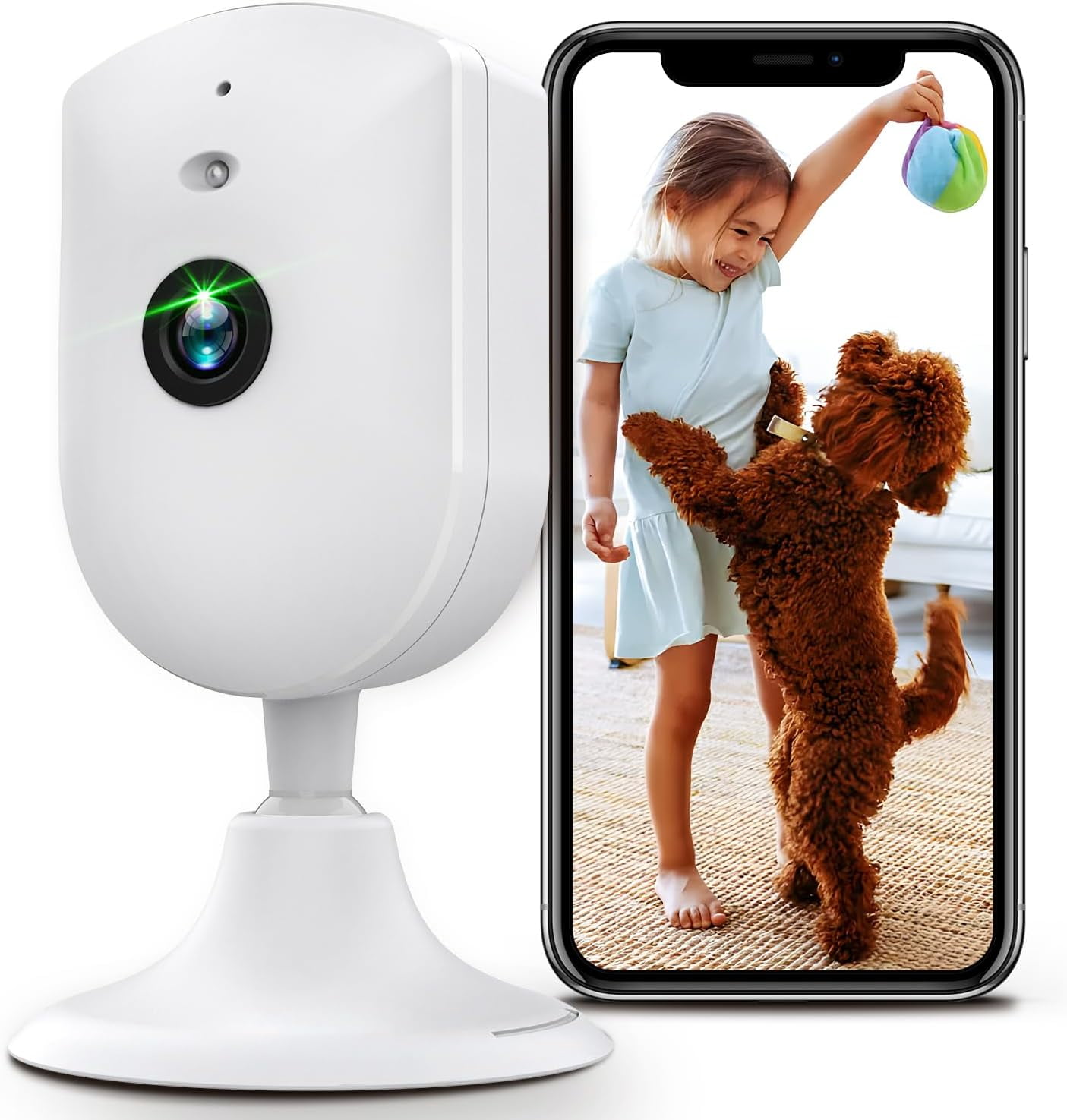 Vimtag Indoor 2.5K/4MP HD WiFi Camera for Home Security/Pet/Dog/Cat