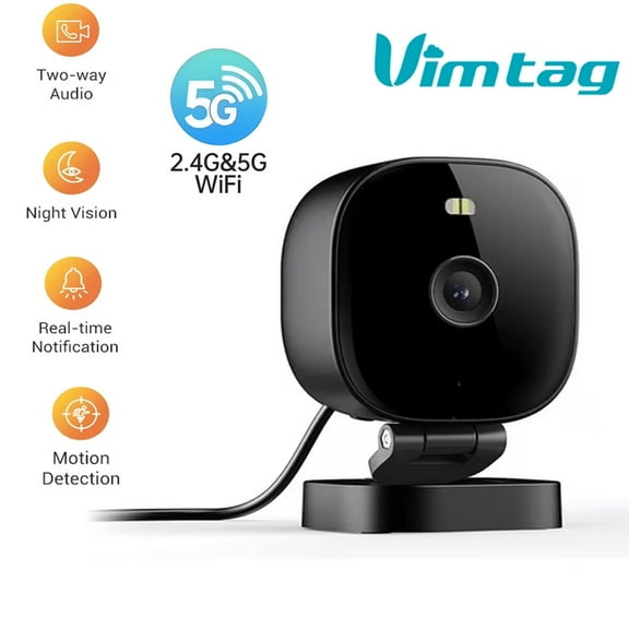 VIMTAG 2.5K WiFi Security Camera, Indoor/Outdoor Camera for Home Security, Pet Camera/Baby Monitor, Motion Activated Spotlight/Siren,  2-Way Audio, Color Night Vision, Work with Alexa, Cloud
