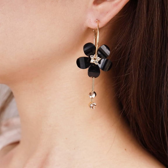 Vin E Rhinestone Statement Earrings, Fashion Bling Colorful Marqu Op Crystal Cluster Dangle Clip-On Earrings For Women[o4971]