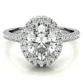 thumbnail image 1 of Vin Gol Oval Cut 1.90 ctw Women's Halo Diamond Engagement Ring In 14k Gold - 4.25, 1 of 4