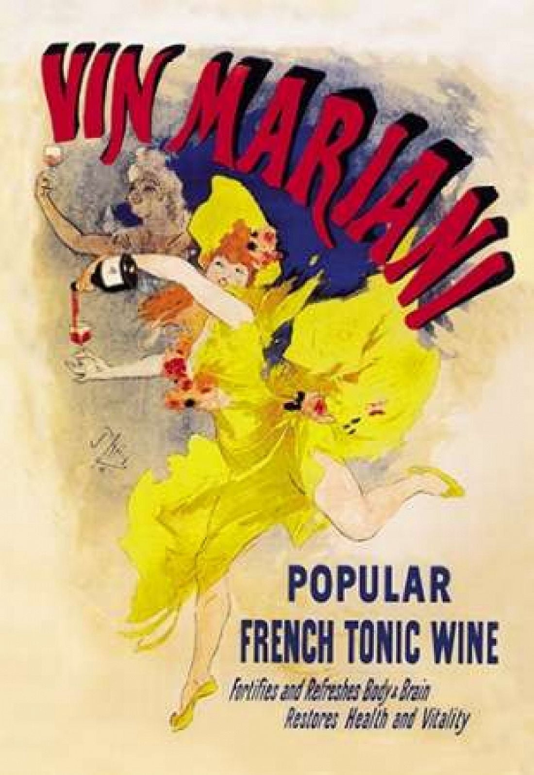 Vin Mariani 1894 Canvas Art - Jules Cheret (24 x 36)