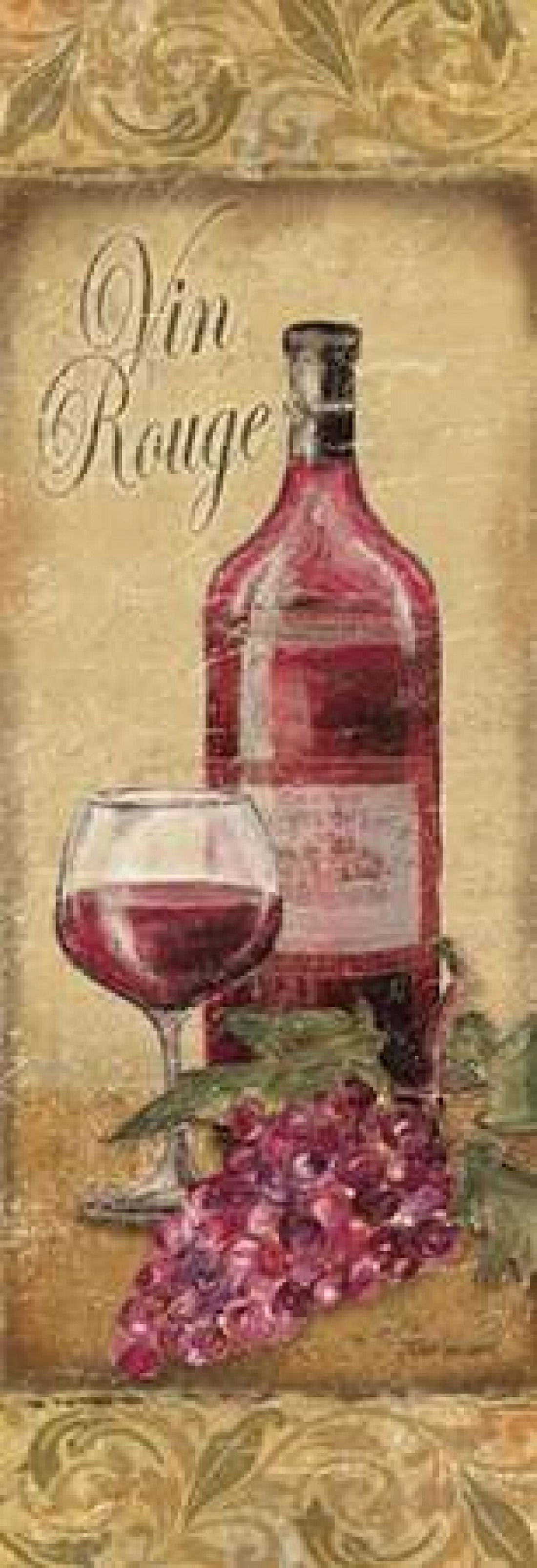 Vin Rouge Canvas Art - Todd Williams (12 x 36)
