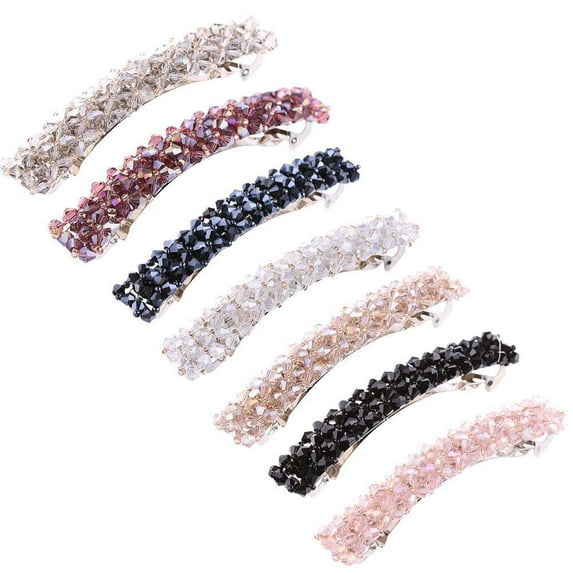 VinBee 7 Pcs Hair Clips Crystal Rhinestone Fashion Hair Pins Barrette for Women Girls Shiny Bling Children's gift