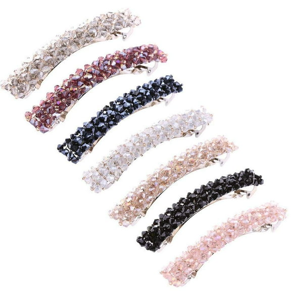 VinBee 7 Pcs Hair Clips Crystal Rhinestone Fashion Hair Pins Barrette for Women Girls Shiny Bling Children's gift
