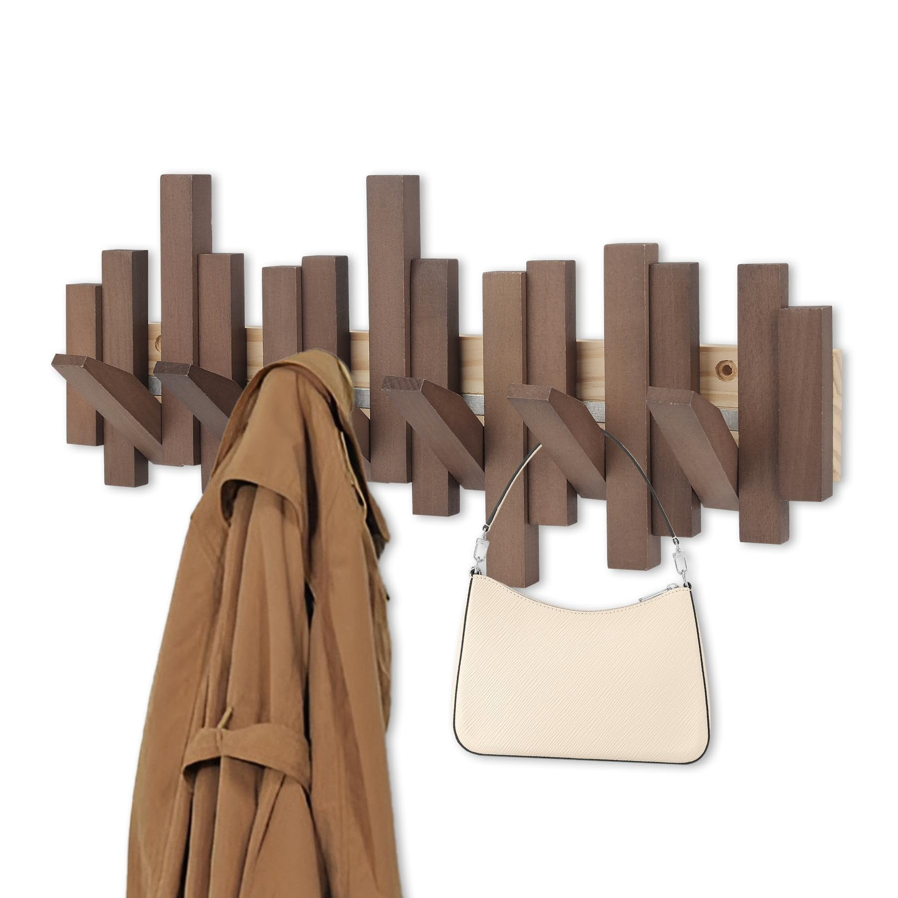 Attachable Coat Rack VinBee Piano Coat Rack Mount,Wooden Coat Rack Mount,Modern,Space-Saving ...