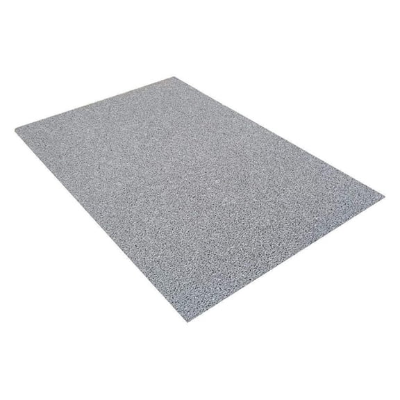 VinLoop Vinyl Mat - 4x2 ft Grey Anti-Slip Mat for Pool, Bathroom, Shower, Locker Room - Drains Water, Comfortable Textured Loop Surface by MattingExperts