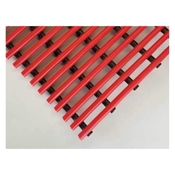 VinTube Vinyl Pool Mat Shower Bathroom Locker Room Sauna Spa Hot Tub Drains Water Comfortable on Bare Foot Mat Runner by (Red, 4x3)