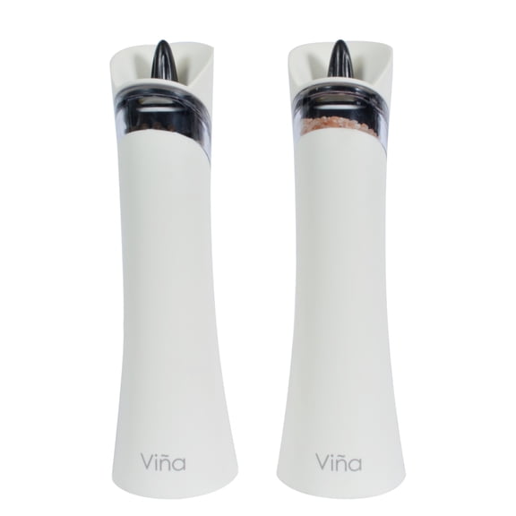 Vina Automatic Gravity Salt Pepper Grinder Plastic Body 2 Electric Shaker Set