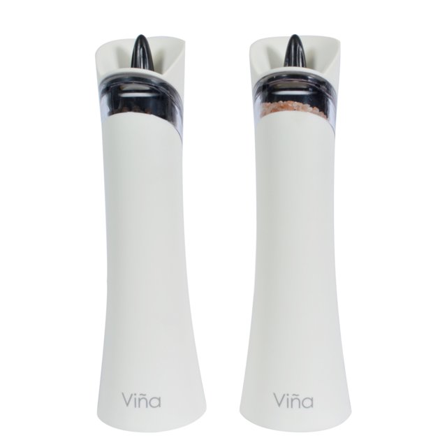 Vina Electric Gravity Salt Pepper Grinder Set, Adjustable Grinding