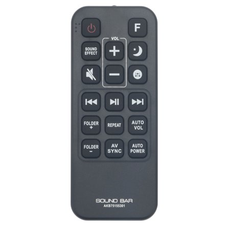 Vinabty AKB75155301 Replaced Remote Control fit for LG Soundbar System SJ5 SJ5Y-S SJ5Y SPJ5-W SPJ5B-W SJ4Y SPJ4B-W