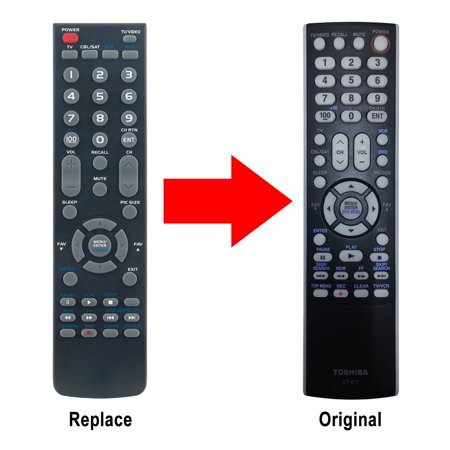 Vinabty CT-877 Replaced Remote Control Fit for Toshiba TV 26HF85 30HF85 40HF85 30HF66 26HF15 26DF56