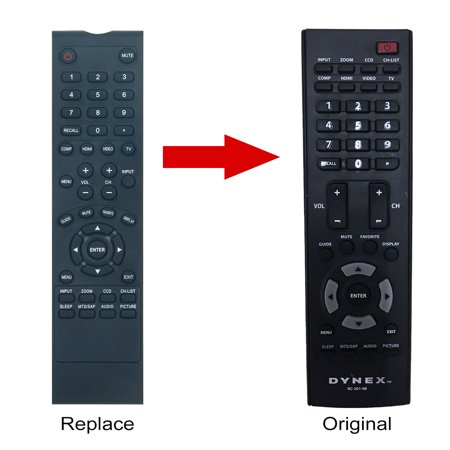 Vinabty RC-201-0B Replaced Remote Control Fit For Dynex TV RC 201 0B