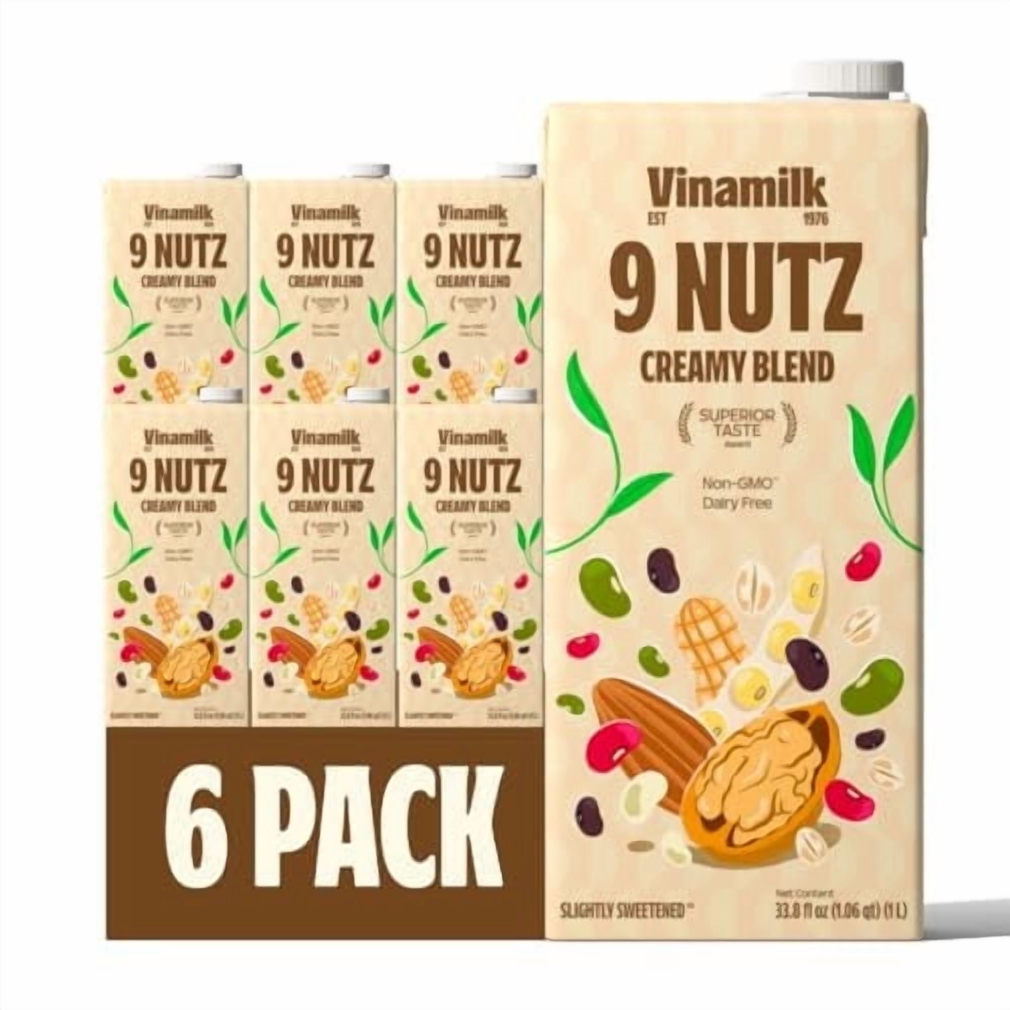 Vinamilk 9 Nutz Creamy Blend | Pack 6 | Oat Almond Walnut + Whole