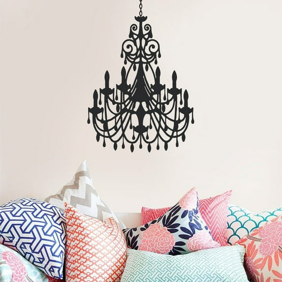 Vinatage Antique Decorative Chandelier Wall Decal Sticker