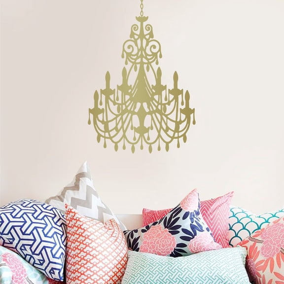 Vinatage Antique Decorative Chandelier Wall Decal Sticker