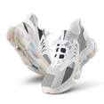 thumbnail image 1 of Vinatge Geometric Abstract Art Black Gray Walking Shoes for Men Woman Lightweight Tennis Fashion Elastic Sports Shoes Cushion Basketball Shoes, 1 of 7