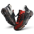 thumbnail image 1 of Vinatge Geometric Abstract Art Red Gray Black Walking Shoes for Men Woman Lightweight Tennis Fashion Elastic Sports Shoes Cushion Basketball Shoes, 1 of 7