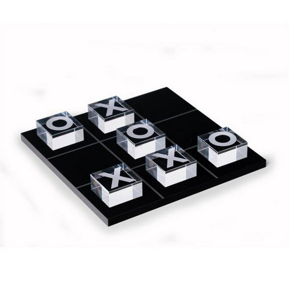Vince Acrylic Tic Tac Toe Board Game- Clear