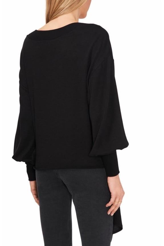 Apparel Women's Studded V Neck Pullover with Side Tie Black , m Reg US