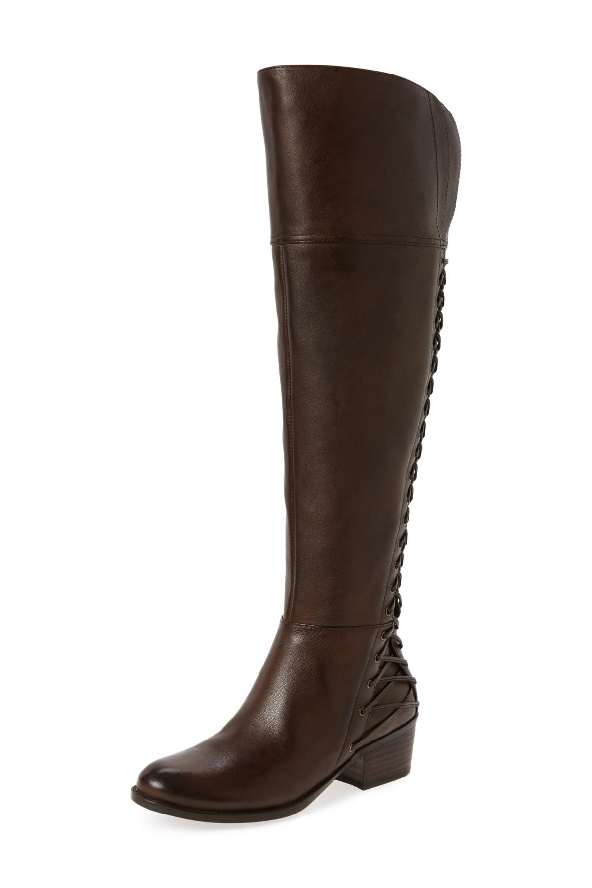 Vince Camuto Bolina Wood Leather Knee Riding Bestan Riding Boots