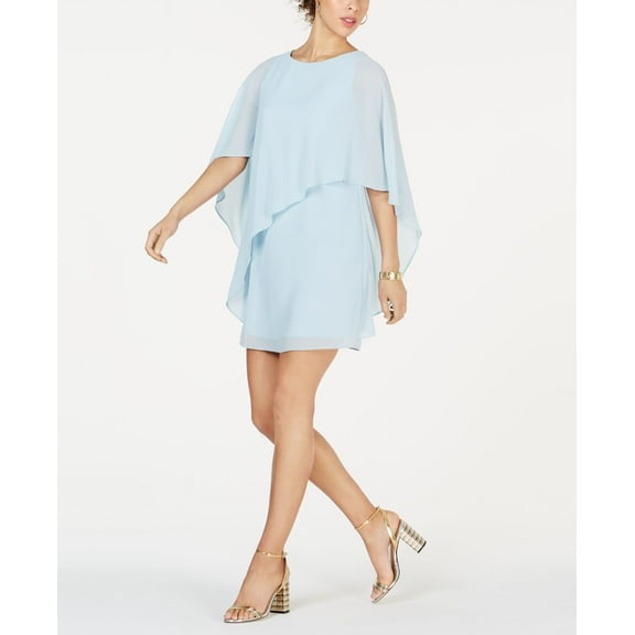 Vince Camuto Chiffon Popover Dress Sky Blue 16