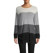 IMAGENATION Vince Camuto Colorblock Sweater Antique, White, Petite Medium