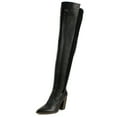 thumbnail image 1 of Vince Camuto Cottara Black Leather Fitted Pointed Over The knee Thigh High Boots (Black Leather, 10), 1 of 3
