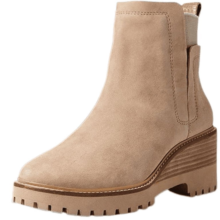 Vince Camuto Dendra Truffle Taupe Suede Wedge Gore Bootie  display picture 3