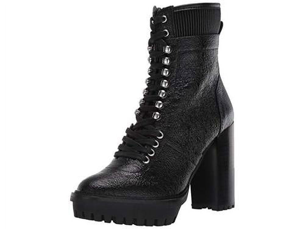 Vince Camuto Ermania Black Lace Up Combat Block Platform High Heel