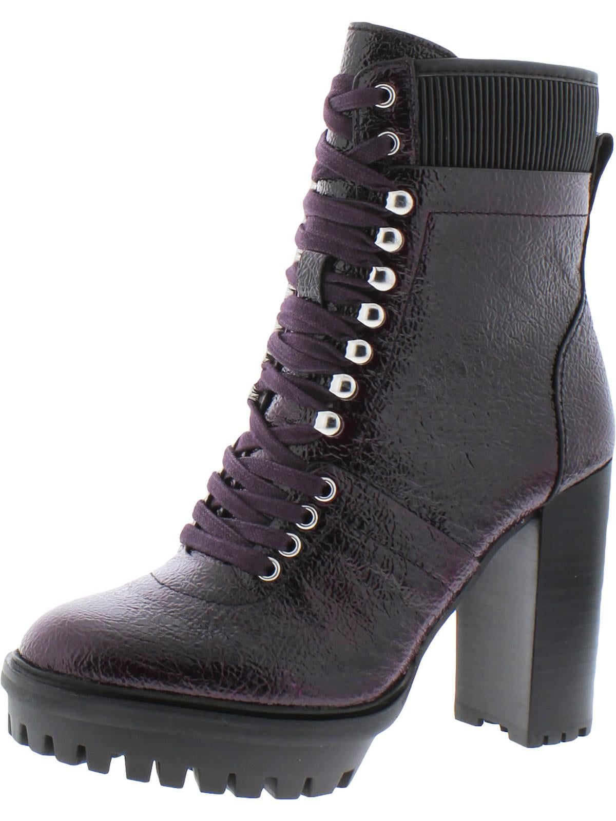 Vince Camuto Ermania Warm Dark Red Block Heel High Heel Lace Up