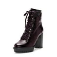 thumbnail image 1 of Vince Camuto Ermania Warm Dark Red Block Heel High Heel Lace Up Platform Boots (Dark Red, 7), 1 of 6