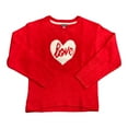 thumbnail image 1 of Vince Camuto Girl's Long Sleeve Soft Knit Valentine's Day Sweater (Love, L (10/12)), 1 of 3