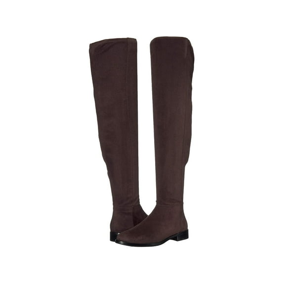 Vince Camuto Hailie Dark Slate Grey Pointed Toe Over The Knee Suede Boots (Dark Slate, 7.5)