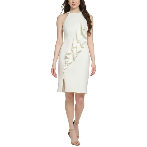 Vince Camuto Halter Bodycon Dress Ivory 0