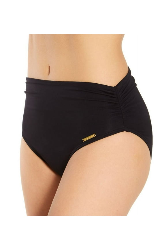 Women's High-Waist Bikini Swim Bottom Separates Swimsuit (L, Black)