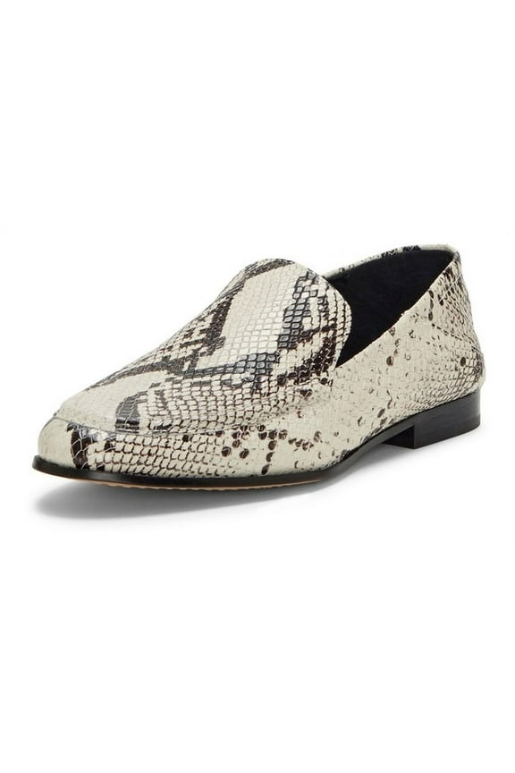 Jendeya Seashell Multi Snake Pointed Toe Flat Slip On  Loafers (Seashell Snake, 7.5)