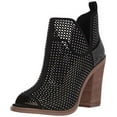 thumbnail image 1 of Vince Camuto Kiminni Black Fashion High Block Heel Pull On Ankle Booties (Black, 11), 1 of 4