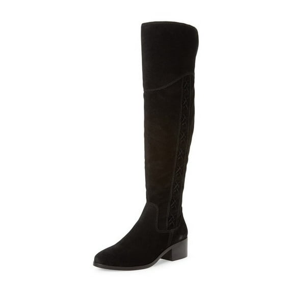 Vince Camuto Kreesell2 Black Fashion Pointed Toe Suede Knee High Boots Wide Calf (BLACK, 8.5)