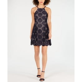 Vince Camuto Women's Metallic Floral Jacquard Fit & Flare