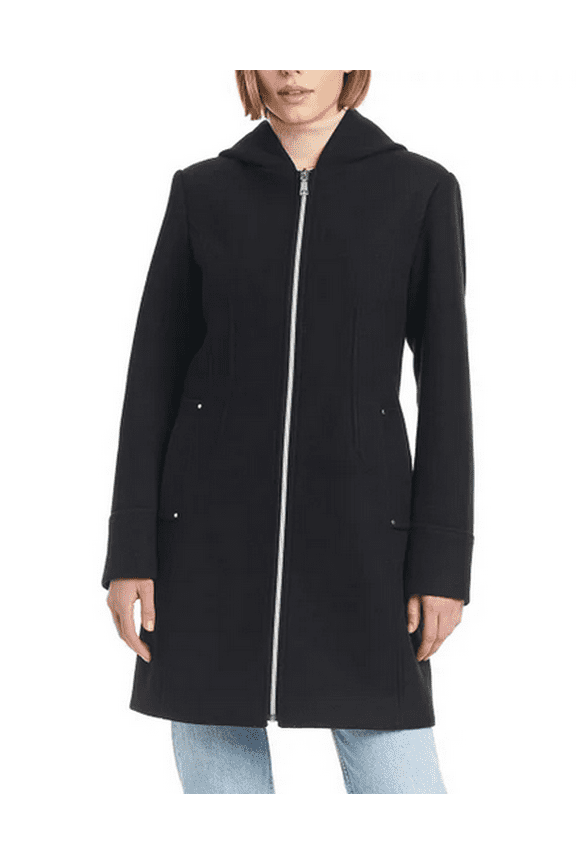 Ladies' Hooded Full-Zip Jacket Black Small