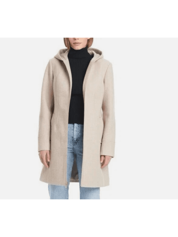 Ladies' Hooded Full-Zip Jacket TAN , Size Large