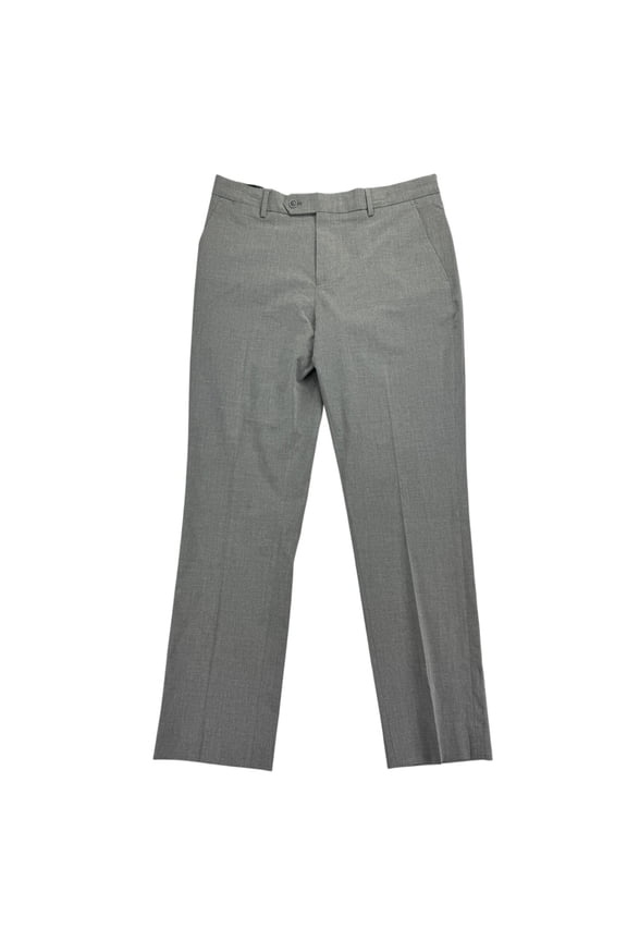 Mens Slim Fit Suit Dress Pants Slacks, Grey, 34W x 30L