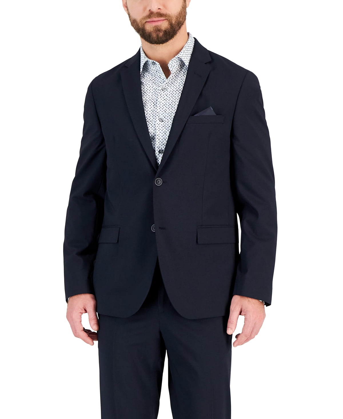 Vince Camuto Mens Slim fit Suit Jacket Blazer 42 L Blue Solid