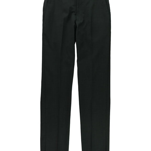 Vince Camuto Mens Textured Dress Pants Slacks, Black, 31W x UnfinishedL